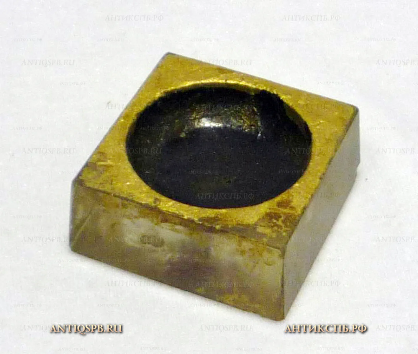 Чернильница старинная из стекла. Перв. пол. ХХ века. №15054